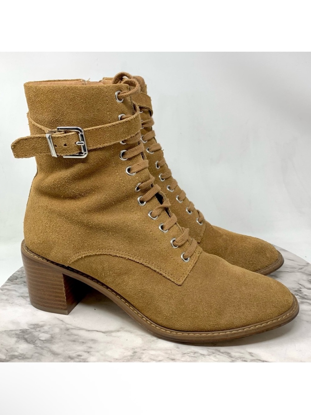 Urban Outfitters Karen Brown Suede Lace Up Boots 10 Boho Festival Prairie Rustic